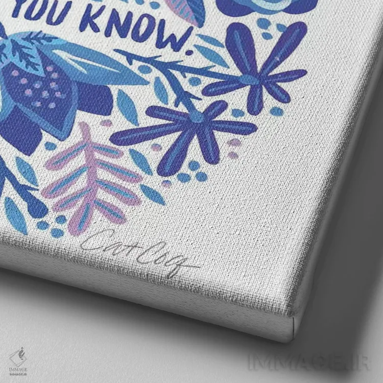 تابلو Indigo,همیشه به یاد داشته باش، نیلی اثر کت کوکیلت - نمای نزدیک بافت بوم