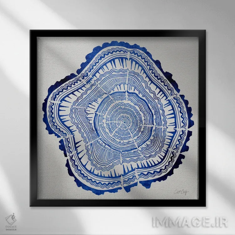 تابلو حلقههای درخت IV اثر کت کوکیلت - نمای قابدار مشکی