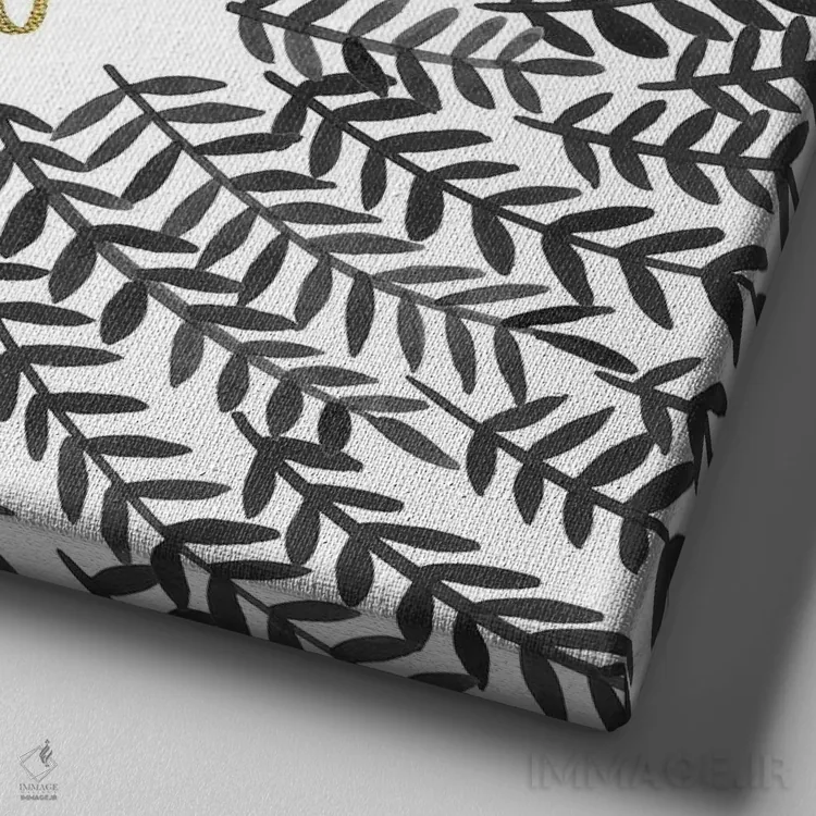 تابلو Black,به خودت برس، مشکی اثر کت کوکیلت - نمای نزدیک بافت بوم