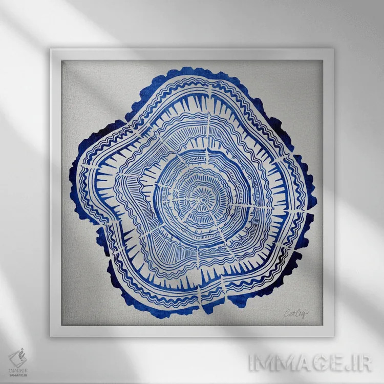 تابلو حلقههای درخت IV اثر کت کوکیلت - نمای قابدار سفید