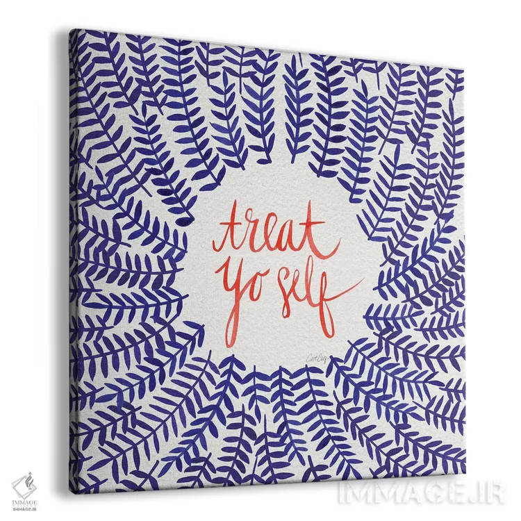 تابلو Coral & Navy,به خودت برس، مرجانی و سرمهای اثر کت کوکیلت - نمای پرسپکتیو محصول