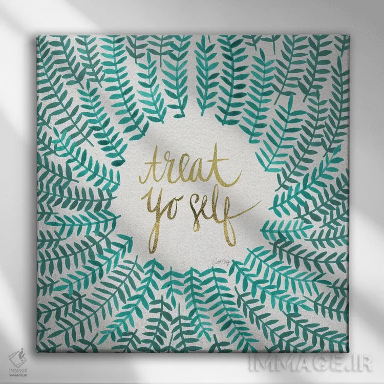 تابلو Mint,به خودت برس، نعناعی اثر کت کوکیلت - نمای روبهرو روی دیوار