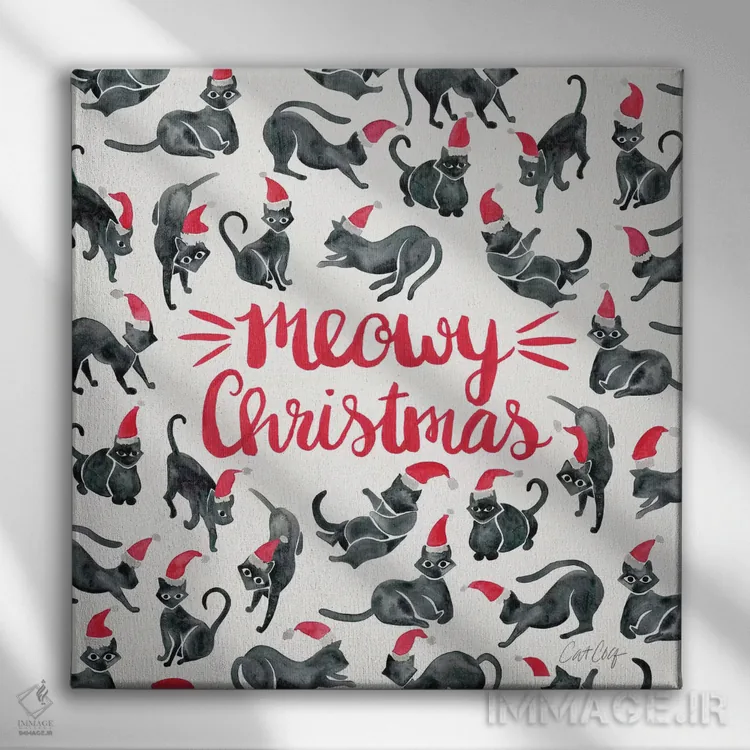 تابلو تایپ قرمز اثر کت کوکیلت - نمای روبهرو روی دیوار