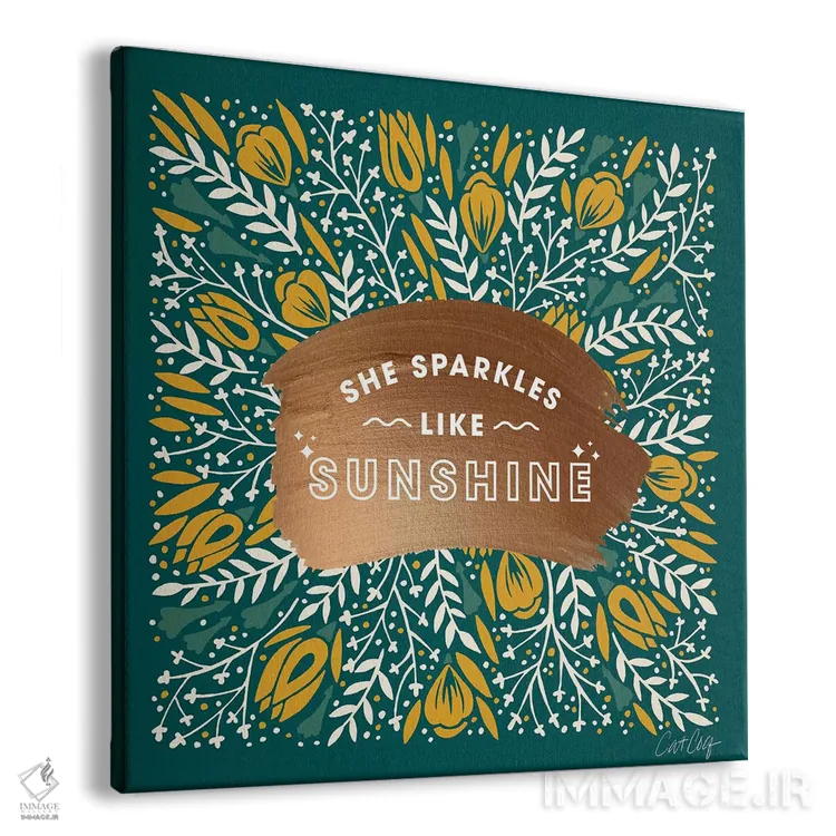 تابلو زرد سبز دودی اثر کت کوکیلت - نمای پرسپکتیو محصول