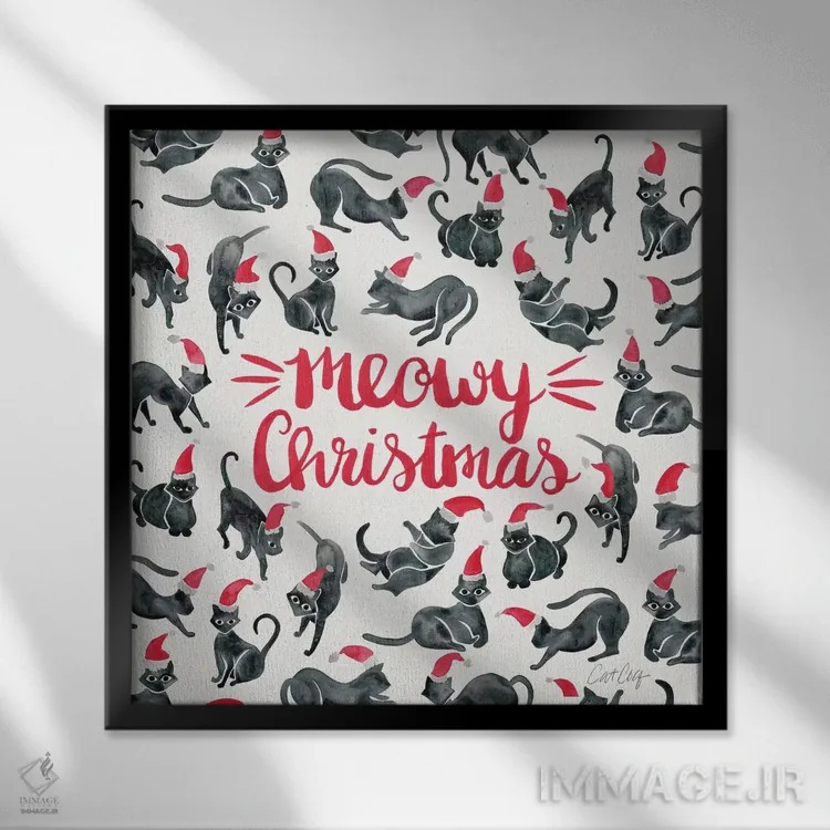 تابلو تایپ قرمز اثر کت کوکیلت - نمای قابدار مشکی