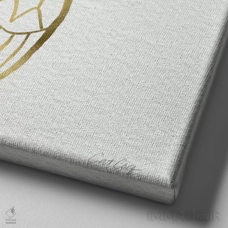 تابلو سنجاقک طلایی سرمهای اثر کت کوکیلت - نمای نزدیک بافت بوم