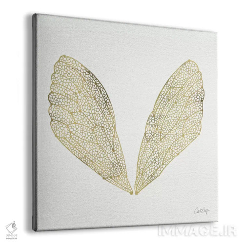 تابلو بال سنجاقک طلایی اثر کت کوکیلت - نمای پرسپکتیو محصول