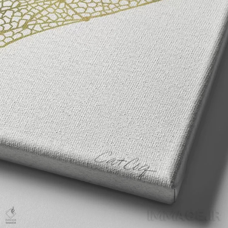 تابلو بال سنجاقک طلایی اثر کت کوکیلت - نمای نزدیک بافت بوم