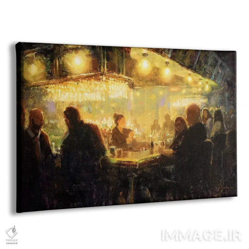 تابلو شبی با دوستان بیرون اثر کریستوفر کلارک - نمای پرسپکتیو محصول