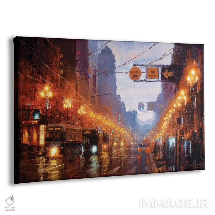 تابلو سان فرانسیسکو در گرگ و میش اثر کریستوفر کلارک - نمای پرسپکتیو محصول