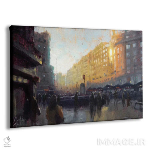 تابلو خیابان بارسلونا اثر کریستوفر کلارک - نمای پرسپکتیو محصول