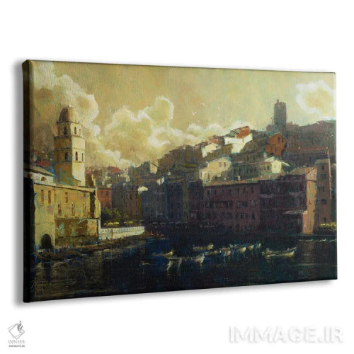 تابلو بندر ورناتزا III اثر کریستوفر کلارک - نمای پرسپکتیو محصول