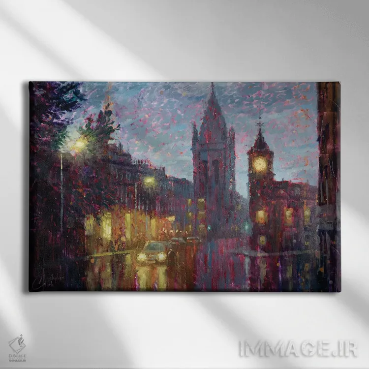 تابلو خیابان اباوربورگ اثر کریستوفر کلارک - نمای روبهرو روی دیوار