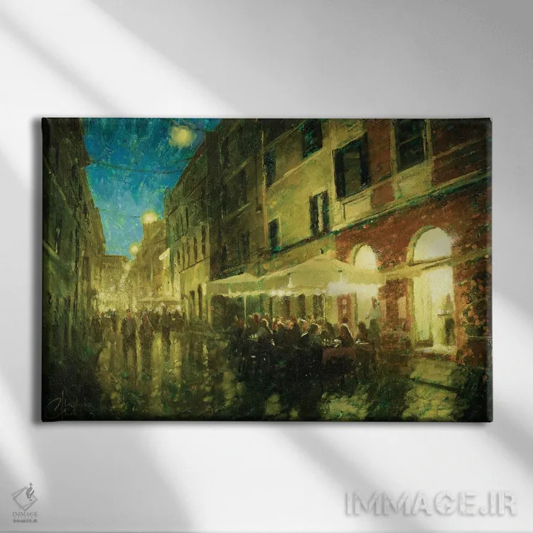 تابلو کافه رم برای شام اثر کریستوفر کلارک - نمای روبهرو روی دیوار