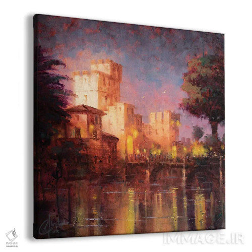 تابلو قلعهٔ ایتالیایی اثر کریستوفر کلارک - نمای پرسپکتیو محصول