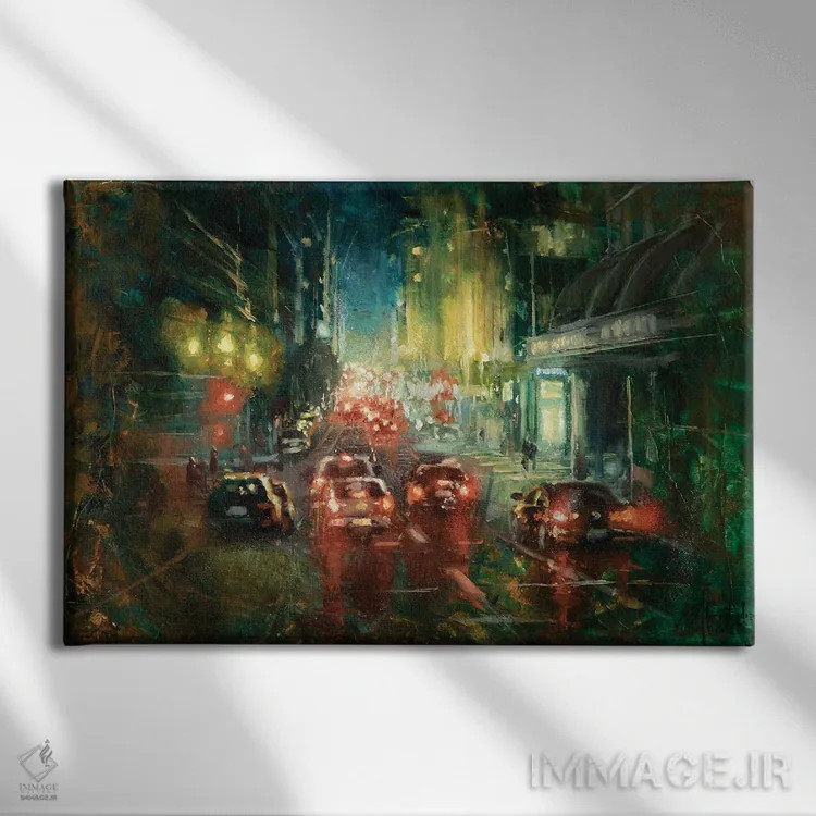 تابلو سانفرانسیسکو شب I اثر کریستوفر کلارک - نمای روبهرو روی دیوار