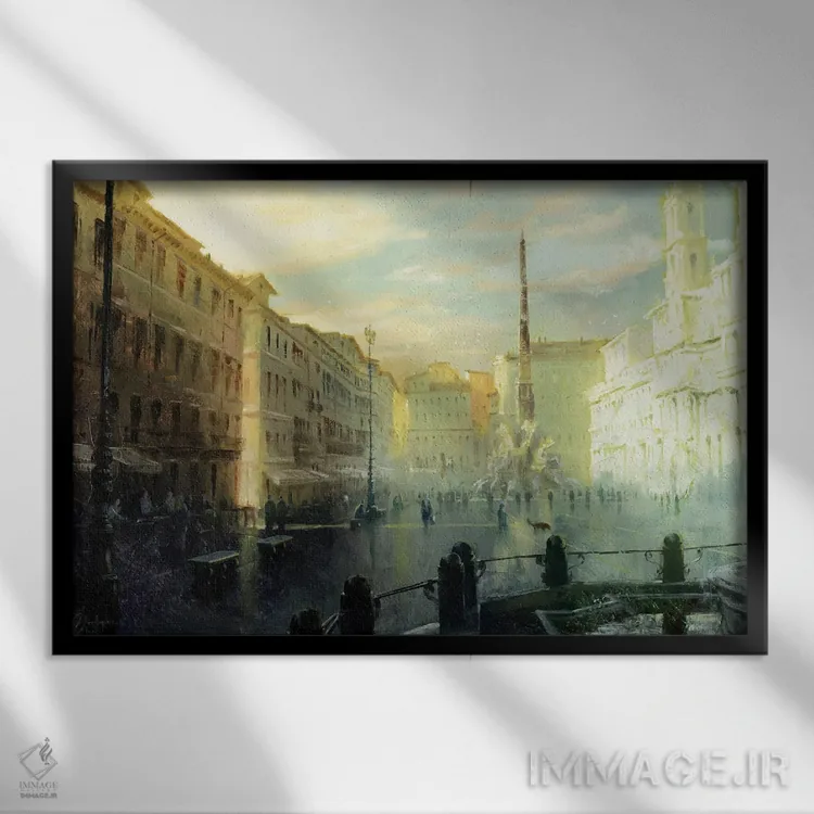 تابلو رم (ایتالیا) اثر کریستوفر کلارک - نمای قابدار مشکی