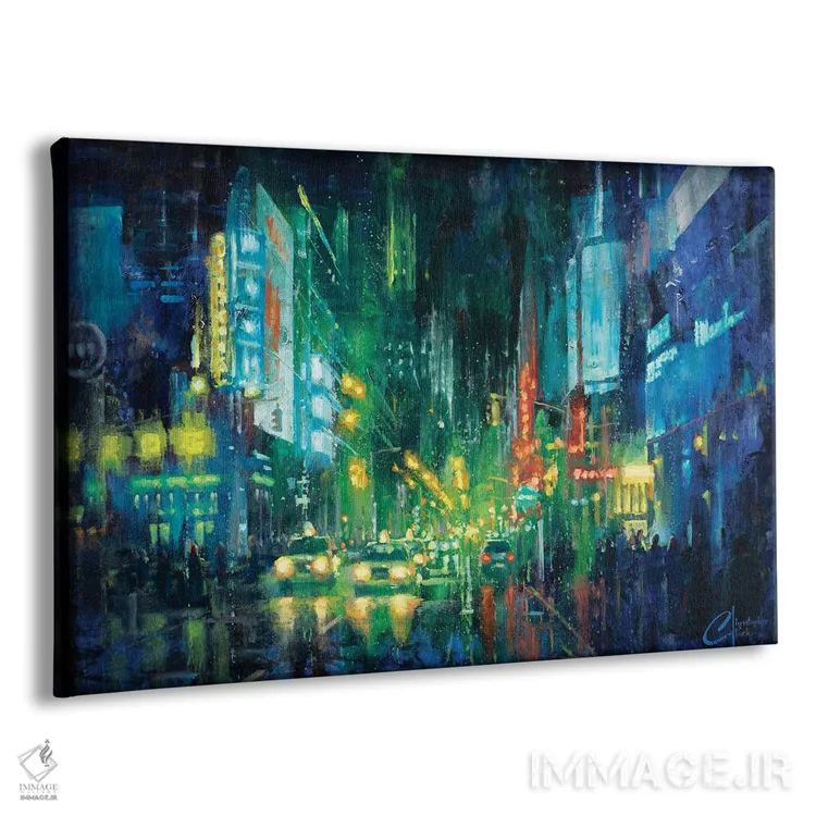 تابلو Times Square,نیویورک، میدان تایمز اثر کریستوفر کلارک - نمای پرسپکتیو محصول