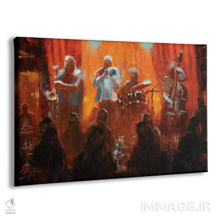 تابلو Jazz,نیویورک، جاز اثر کریستوفر کلارک - نمای پرسپکتیو محصول