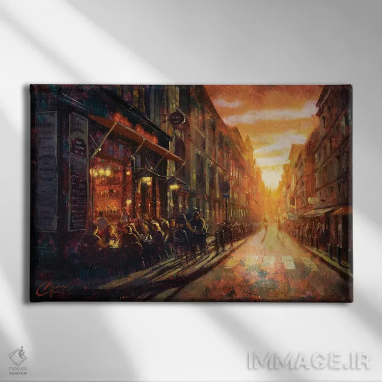 تابلو Afternoon Cafe,پاریس، کافه عصرگاهی اثر کریستوفر کلارک - نمای روبهرو روی دیوار