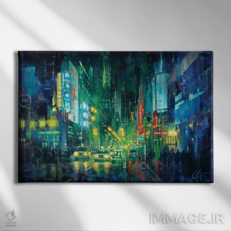 تابلو Times Square,نیویورک، میدان تایمز اثر کریستوفر کلارک - نمای روبهرو روی دیوار