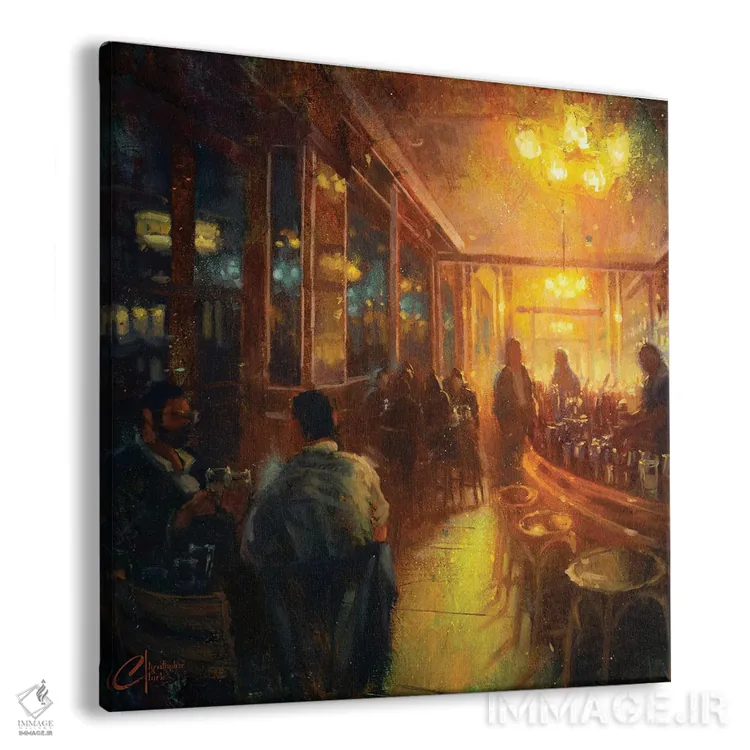 تابلو Bar I,پاریس، بار I اثر کریستوفر کلارک - نمای پرسپکتیو محصول