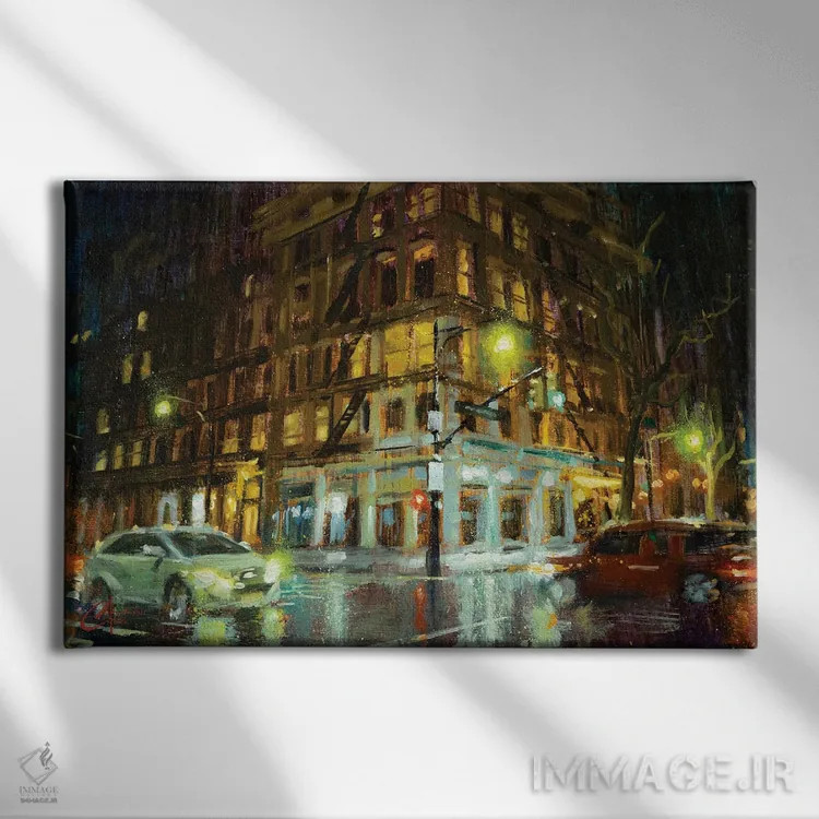 تابلو Corner II,نیویورک، نبش خیابان II اثر کریستوفر کلارک - نمای روبهرو روی دیوار