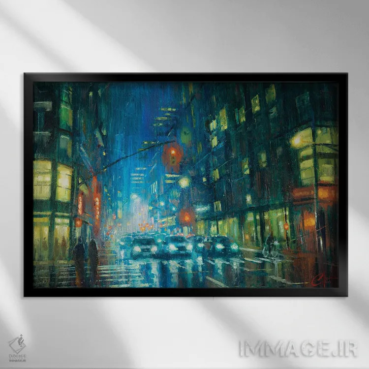 تابلو Street I,نیویورک، خیابان I اثر کریستوفر کلارک - نمای قابدار مشکی