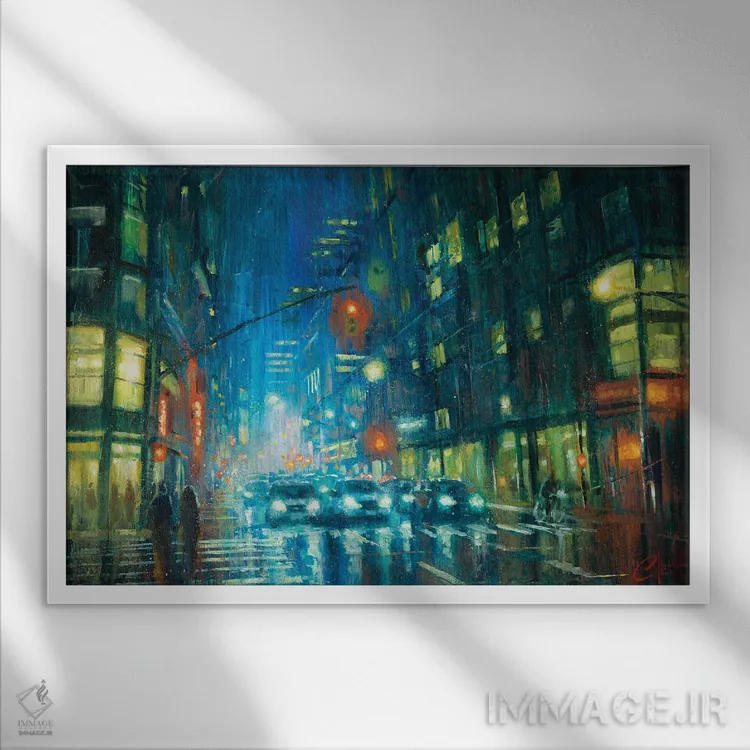تابلو Street I,نیویورک، خیابان I اثر کریستوفر کلارک - نمای قابدار سفید