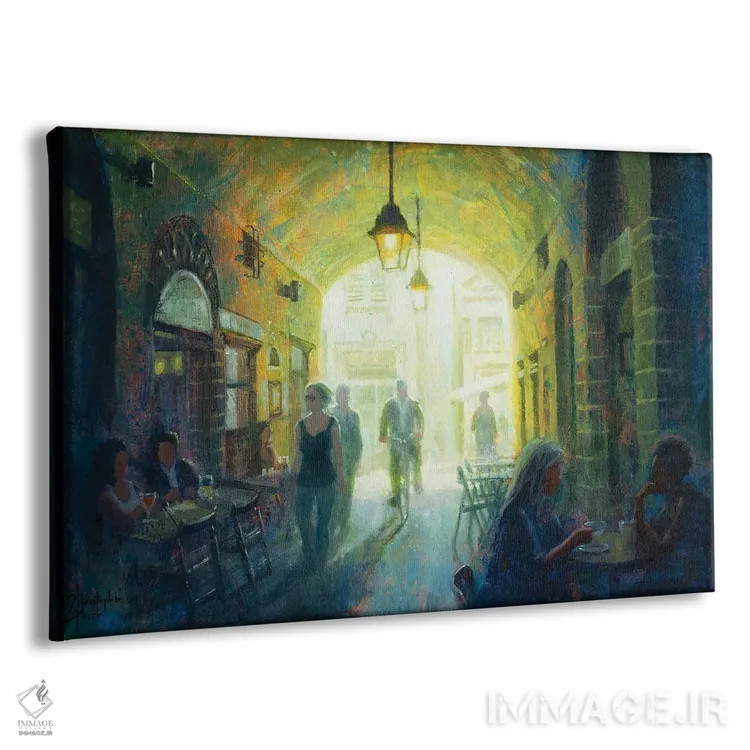 تابلو کافه راهرو اثر کریستوفر کلارک - نمای پرسپکتیو محصول