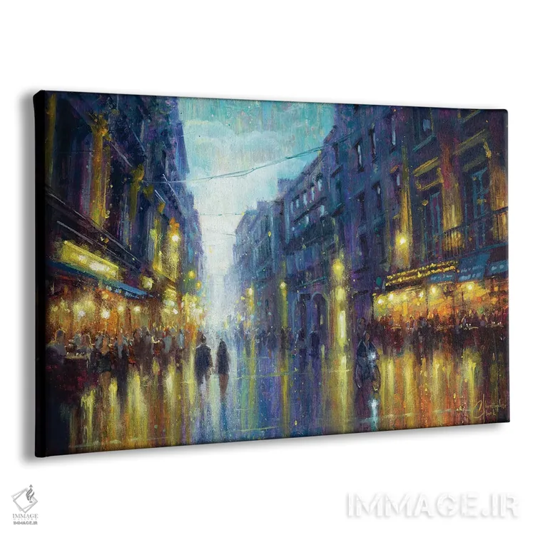 تابلو خیابان مونپلیه در شب اثر کریستوفر کلارک - نمای پرسپکتیو محصول