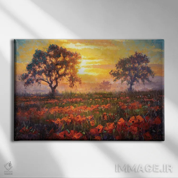 تابلو مزرعهٔ خاطرات اثر کریستوفر کلارک - نمای روبهرو روی دیوار