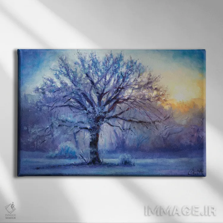 تابلو نور صبحگاهی یخزده اثر کریستوفر کلارک - نمای روبهرو روی دیوار