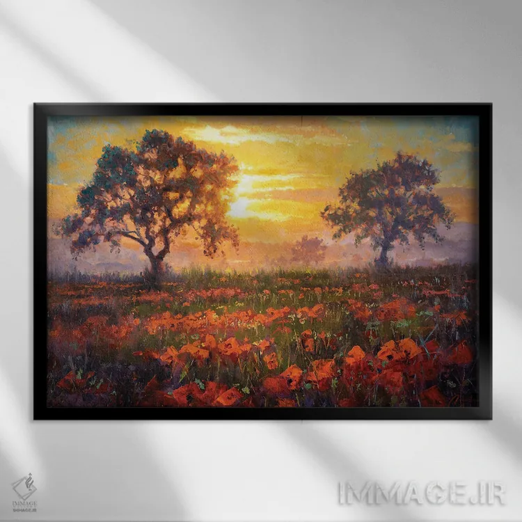 تابلو مزرعهٔ خاطرات اثر کریستوفر کلارک - نمای قابدار مشکی