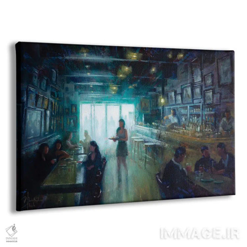 تابلو کافه فرانسوی اثر کریستوفر کلارک - نمای پرسپکتیو محصول