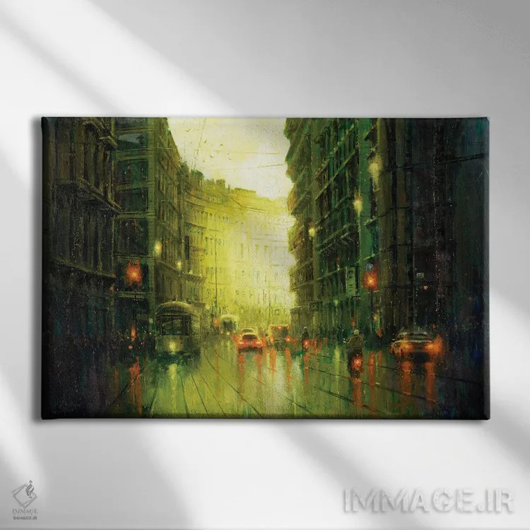 تابلو Large,خیابان میلان (سایز بزرگ) اثر کریستوفر کلارک - نمای روبهرو روی دیوار