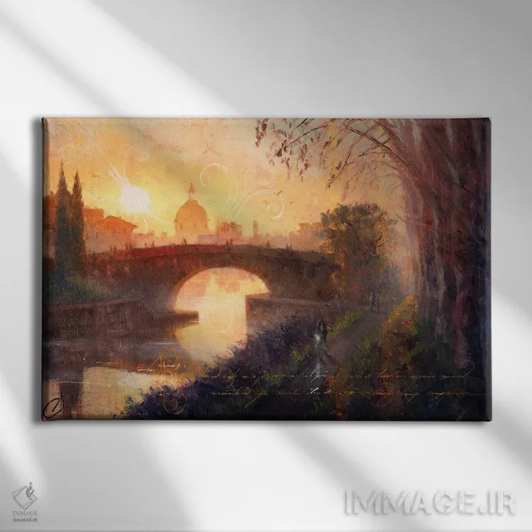 تابلو Canal De Midi At Sunset,تولوز، کانال دو میدی در غروب اثر کریستوفر کلارک - نمای روبهرو روی دیوار