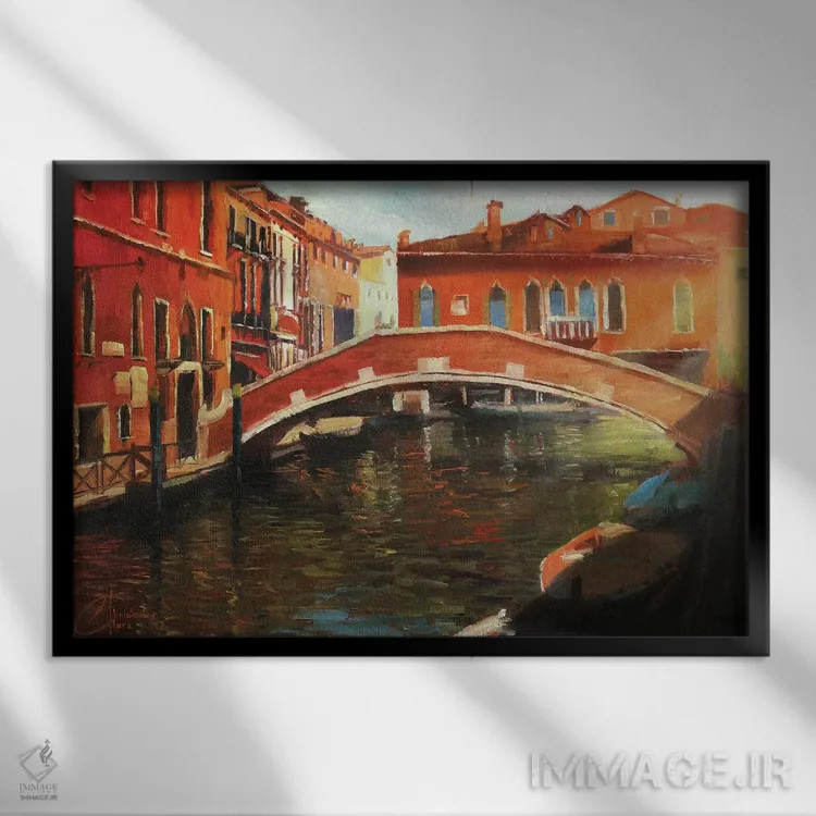 تابلو ونیز در بعدازظهر اثر کریستوفر کلارک - نمای قابدار مشکی