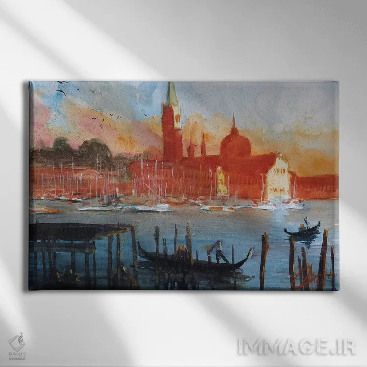 تابلو ونیز، ایتالیا اثر کریستوفر کلارک - نمای روبهرو روی دیوار