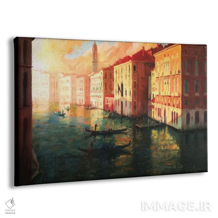 تابلو ونیز، ایتالیا - کانال بزرگ در غروب اثر کریستوفر کلارک - نمای پرسپکتیو محصول