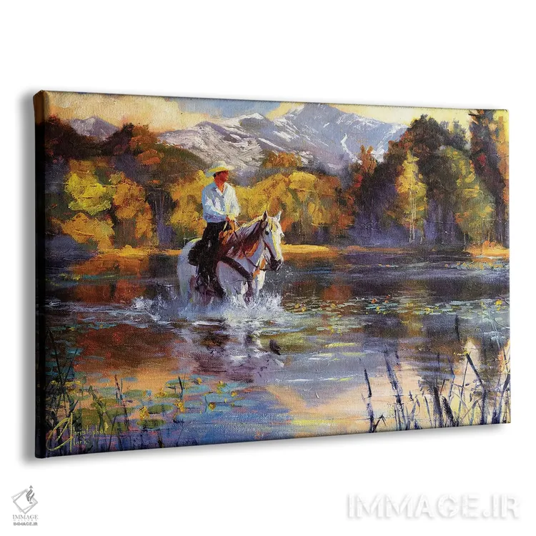 تابلو حرکت در خلاف جریان آب اثر کریستوفر کلارک - نمای پرسپکتیو محصول