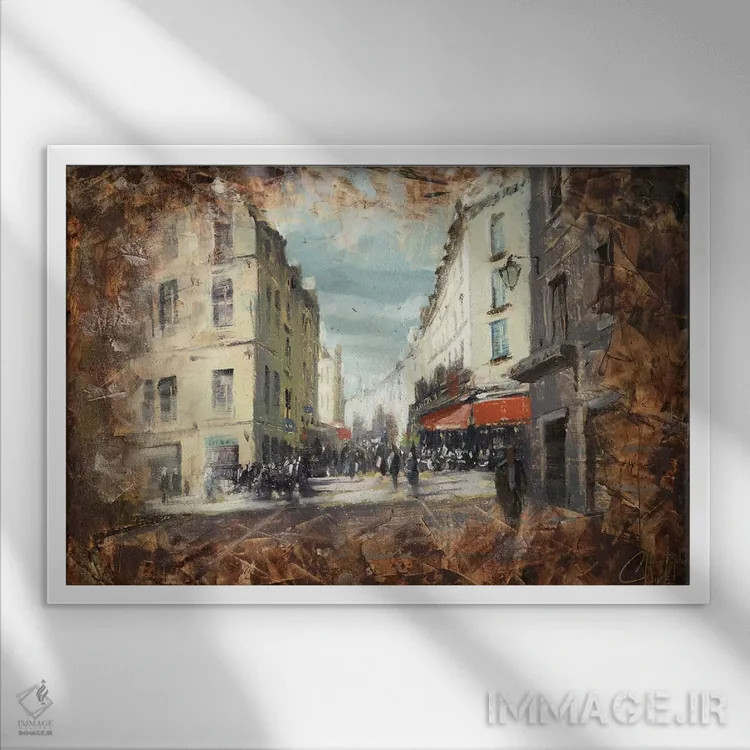 تابلو مطالعهٔ شکل انتزاعی اثر کریستوفر کلارک - نمای قابدار سفید