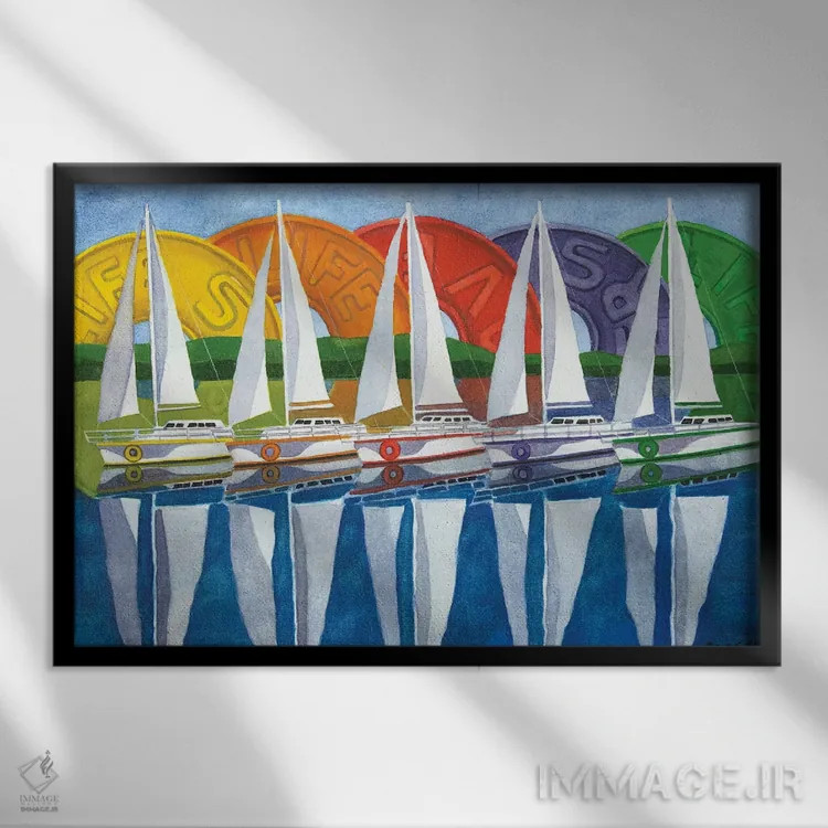 تابلو حلقهٔ نجات (یا: کسی که نجات میدهد) اثر کوری کلیفورد - نمای قابدار مشکی