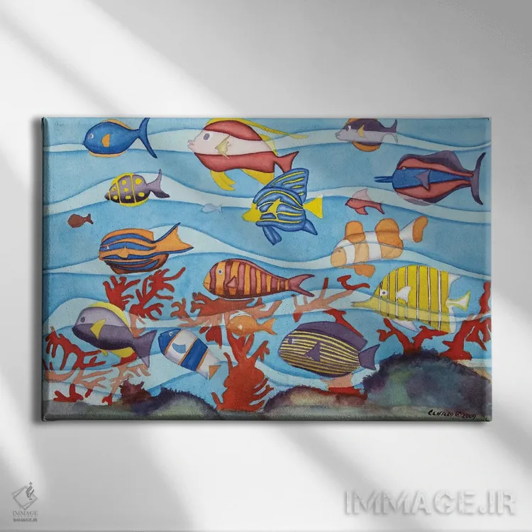 تابلو حرکت در اقیانوس اثر کوری کلیفورد - نمای روبهرو روی دیوار