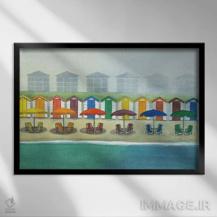 تابلو نفوذ خورشید (از میان ابرها) اثر کوری کلیفورد - نمای قابدار مشکی