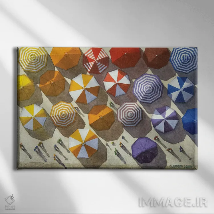 تابلو ساحل از بالا اثر کوری کلیفورد - نمای روبهرو روی دیوار