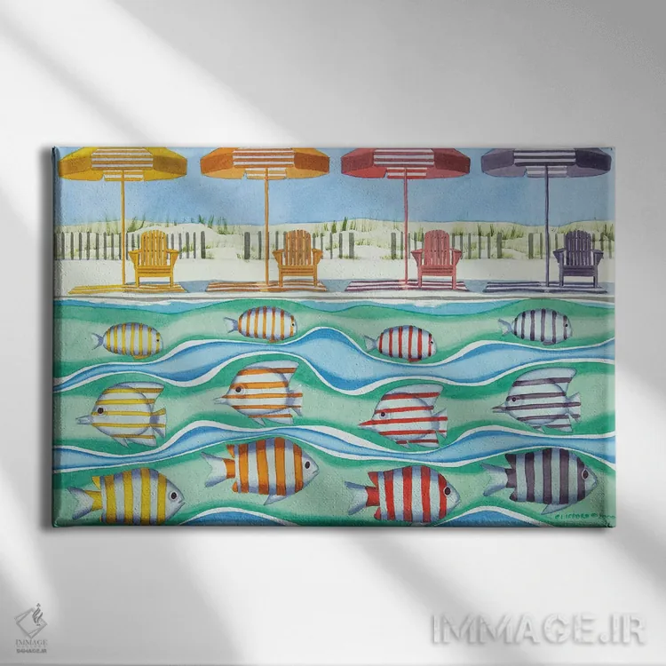 تابلو همزمانی مناطق گرمسیری اثر کوری کلیفورد - نمای روبهرو روی دیوار