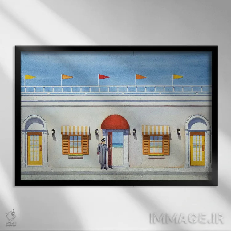 تابلو دسترسی به ساحل اثر کوری کلیفورد - نمای قابدار مشکی