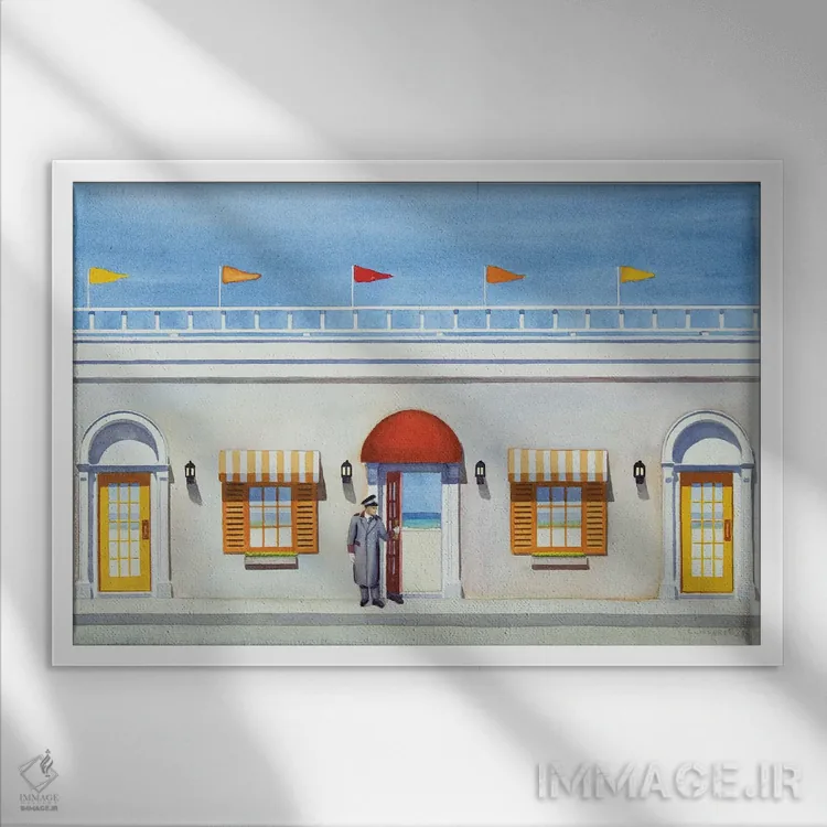 تابلو دسترسی به ساحل اثر کوری کلیفورد - نمای قابدار سفید