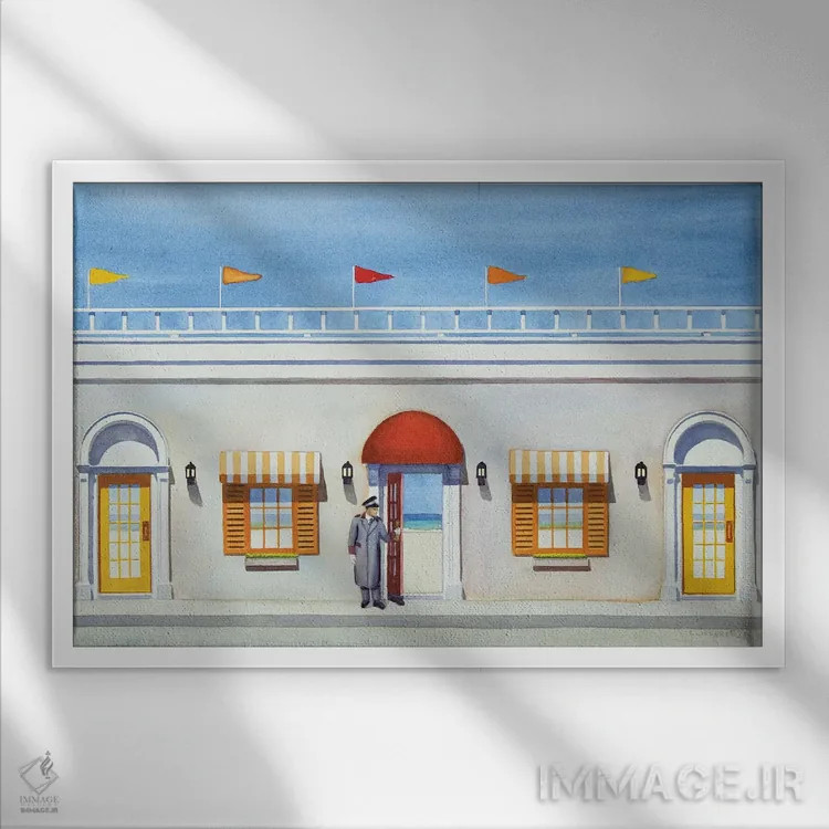 تابلو دسترسی به ساحل اثر کوری کلیفورد - نمای قابدار سفید